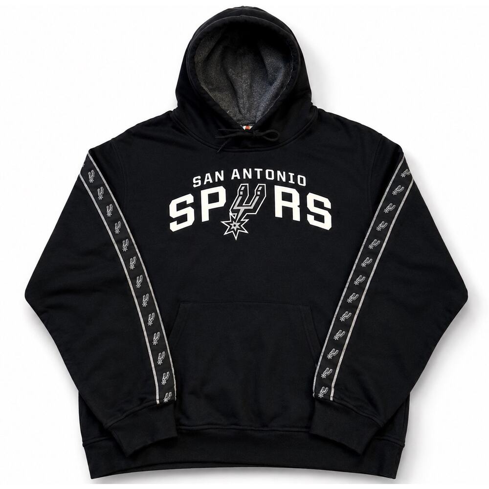 Vintage Y2K San Antonio Spurs NBA Hoodie Black Pullover Sweatshirt Medium